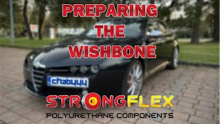 Strongflex bushings install  upper wishbone Alfa Romeo 159 [upl. by Asenab]