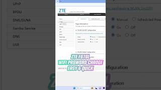 ZTE F670L Wifi Password Change wifi zte wifipassword [upl. by Coben]