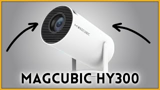 Mini proyector portátil Magcubic HY300 4K con WiFi 6 BT 50 130 Pulgadas Giro de 180 Grados [upl. by Angelico]