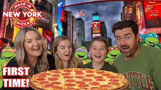 New Zealand Family try New York Pizza for the first time [upl. by Hagan]