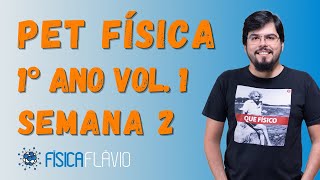 Resolução  PET Física  1º ano Vol 1  Semana 2 🚀 [upl. by Leirej]