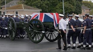 Britains Royal Navy rehearses ahead of queens funeral  AFP [upl. by Asenad418]