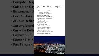 Worlds Largest Oil Refineries 2024 shorts ytshorts shivasir shivanconcepts [upl. by Ayek181]