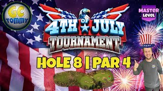 Master QR Hole 8  Par 4 EAGLE  4th of July Tournament Golf Clash Guide [upl. by Gariepy]