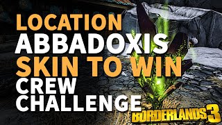 Ashfall Peaks Skin to Win Crew Challenge Borderlands 3 Abbadoxis Location [upl. by Zohara]