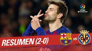 Resumen de FC Barcelona vs Villarreal CF 20 [upl. by Felt]