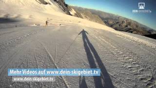 Sommerskigebiet Stilfserjoch Kamerafahrt Piste Nr 6 am Schlepplift Payer [upl. by Waiter]