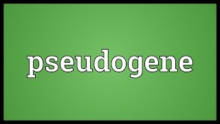 Pseudogene Meaning [upl. by Divod922]