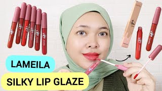 Review Lameila Lip Glaze  LAMEILA SILKY LIP GLAZE  By Vapinka Makeup [upl. by Melmon]