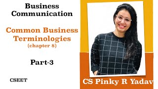 CSEET  BUSINESS COMMUNICATION  chapter 8 part3 cspinkyryadav [upl. by Kere133]