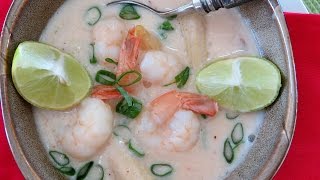 Sopa de Camarones con Coco  The Frugal Chef [upl. by Stacia]