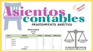 CÓMO HACER ASIENTOS CONTABLES Procedimiento Analítico ✅ APRENDE FÁCIL📝 [upl. by Shaefer]