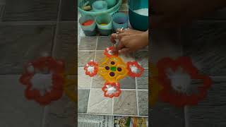 Rangoli💯 kaise banaye shortsfeed rangoli rangolidesigns shortsviral shortsvideo ytshorts yt [upl. by Euk]