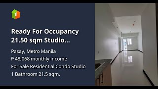 Ready For Occupancy 2150 sqm Studio Residential Condo For Sale in Pasay [upl. by Anavlys]