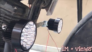 Best Fog Light For Bikes LED Round Light Installation [upl. by Reynard]