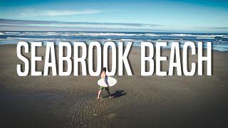 Seabrook Beach Drone Views and Skimboarding [upl. by Zapot774]