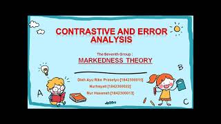 Markedness Theory  Contrastive and Error Analysis [upl. by Legir]