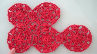 How To Crochet Octagon Flower Motif And Join As You Go Tutorial How To Double Treble Crochet [upl. by Noremac]