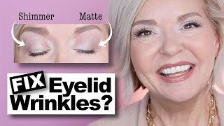 Fix Eyelid Wrinkles Makeup Over 50 [upl. by Undis910]