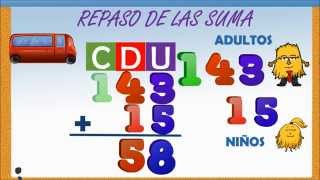 wwwmatecitoscom 3º Primaria Repaso de las Sumas [upl. by Nednal]