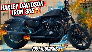 HARLEY DAVIDSON IRON 883🔥AT JUST 4 LAKHS🤑4 LAKHS KU WORTH AHH🧐 [upl. by Janey242]