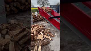 Remet RP300 cutting Spruce firewood fuel timber tractor [upl. by Angell]