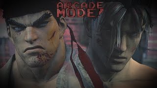 RYU vs JIN KAZAMA  ARCADE MODE EPISODE 4 [upl. by Caron]