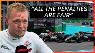 Desperate Defense or Dirty Driving Hamilton vs Magnussen in Miami Sprint [upl. by Finlay]