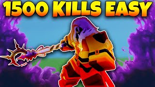 How to complete 1500 kills SUPER FAST for Evelynn Contract  Roblox Bedwars [upl. by Ylatfen710]