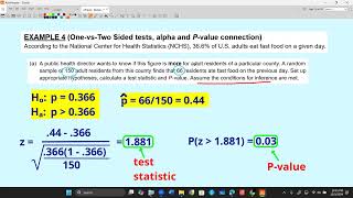 AP Statistics  1 vs 2 sided tests for a population proportion [upl. by Norad]