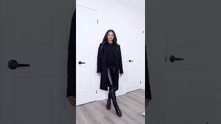 Styling an all black outfit with leather pants [upl. by Neelhsa]