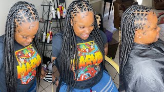 HOW TO Criss Cross Knotless Braids  JanetCollection [upl. by Rawdon59]