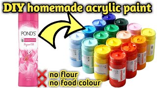 Homemade Acrylic Paint Colour  How To Make Acrylic Colour At Home how to make paint at home  diy [upl. by Nodal]