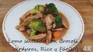 🔴 Lomo salteado con verduras  receta fácil y rápida [upl. by Abeh]