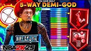 THIS IS THE BEST CENTER BUILD IN NBA 2K25 SUPER OVERPOWERED DEMIGOD BUILD IN NBA 2K25 [upl. by Ennoirb]