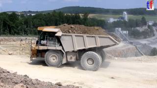 POWERFUL Caterpillar 775G Mining Truck  Germany 2014 [upl. by Ehcrop]