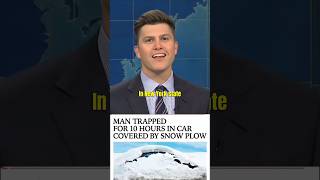 Trooper made lifesaving find in car buried under snow 😱🤣 COLIN JOST shorts [upl. by Lanor]