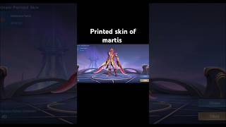 Martis Starlight printed skin mlbb mobilelegends mobilelegendindonesia fyp mlbbmemes [upl. by Aekim352]