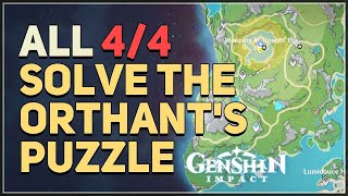 All 4 Solve the Orthants Puzzle Genshin Impact [upl. by Ailes]