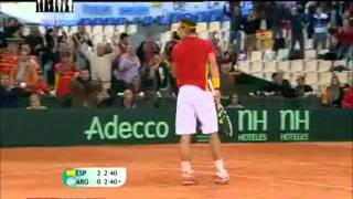 Davis Cup 2011  Nadal vs Monaco  Points of the match [upl. by Alarise]