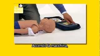 Uso del defibrillatore nella rianimazione pediatrica con sottotitoli italianomp4 [upl. by Lienahs]