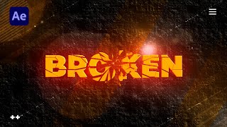 Broken Text Animation  After Effects Tutorial [upl. by Anhej]