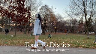 Toronto Diaries  Toronto downtown walking finding new places and cute cafes relaxing day [upl. by Fridell]