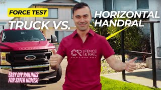 Force Test CR Fence amp Rail Horizontal Handrail vs Truck [upl. by Emilee]