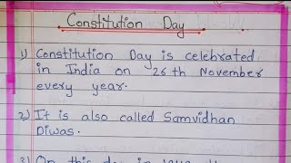 Easy 10 lines essay on Constitution Day In English Constitution Day 10 lines essay [upl. by Libbna195]