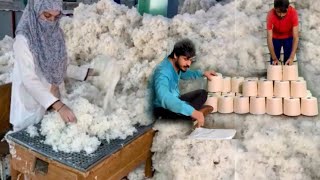 Cotton To Yarn Manufacturing Process In Huge Yarn Mills With Amazing Technology ll Mass Production [upl. by Nasah646]