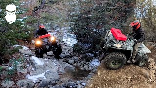 Idaho Backcountry  Winter ATV ride to an old ghost town [upl. by Ellehcyt]