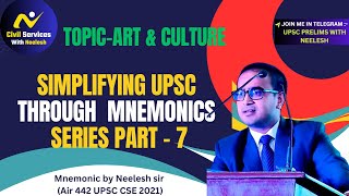 SIMPLIFYING UPSC THROUGH MNEMONICS SERIES  Mnemonics Part  7 upsc neeleshsir ias [upl. by Sheldon]