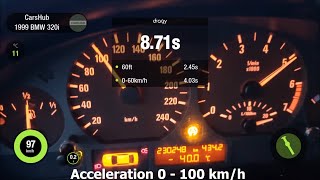 BMW E46 320i 150HP  Acceleration 0  100 kmh DRAGY [upl. by Yauqram251]