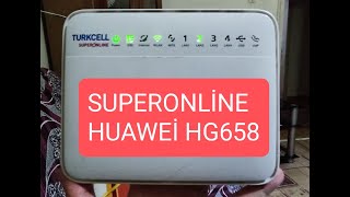 TURKCELL SUPERONLİNE HUAWEİ HG658 V2 MODEM KURULUMU MODEM AYARI [upl. by Nosraep130]